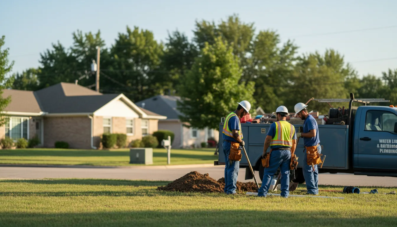 Residential water line and bathroom plumbing service in Slemp, KY